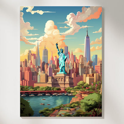 NYC Whimsy Iconic Cityscape Wall Art