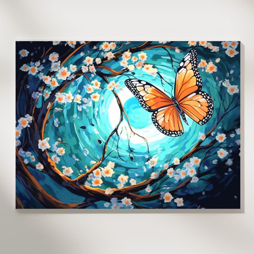 Nighttime Butterfly Sonata - Paint by Numbers