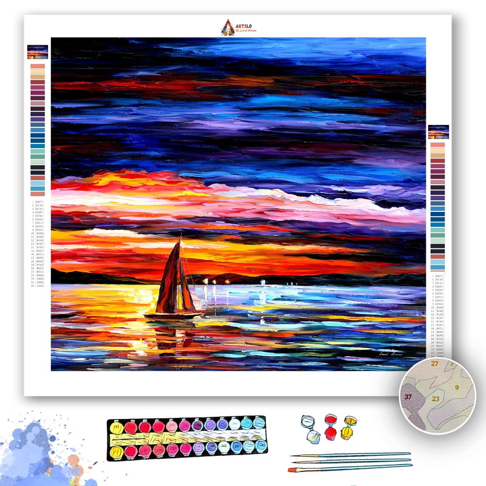 NIGHT SEA - Afremov -  Paint By Numbers Kit