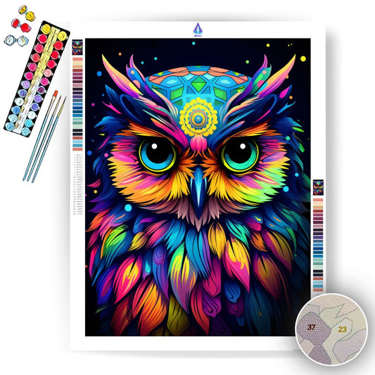 Neon Owl- Paint by Numbers