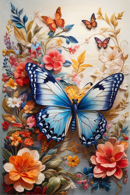 Whimsical Butterfly Silk - Paint by Numbers