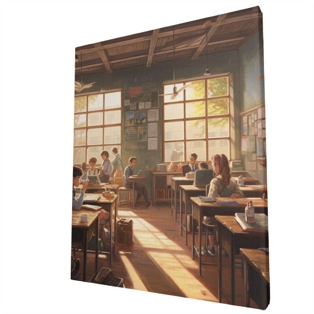 Nostalgic Lessons Retro Classroom Wall Art