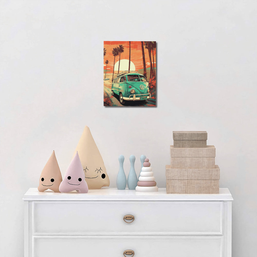 Surfside Reverie Woodies and Towering Waves Wall Art