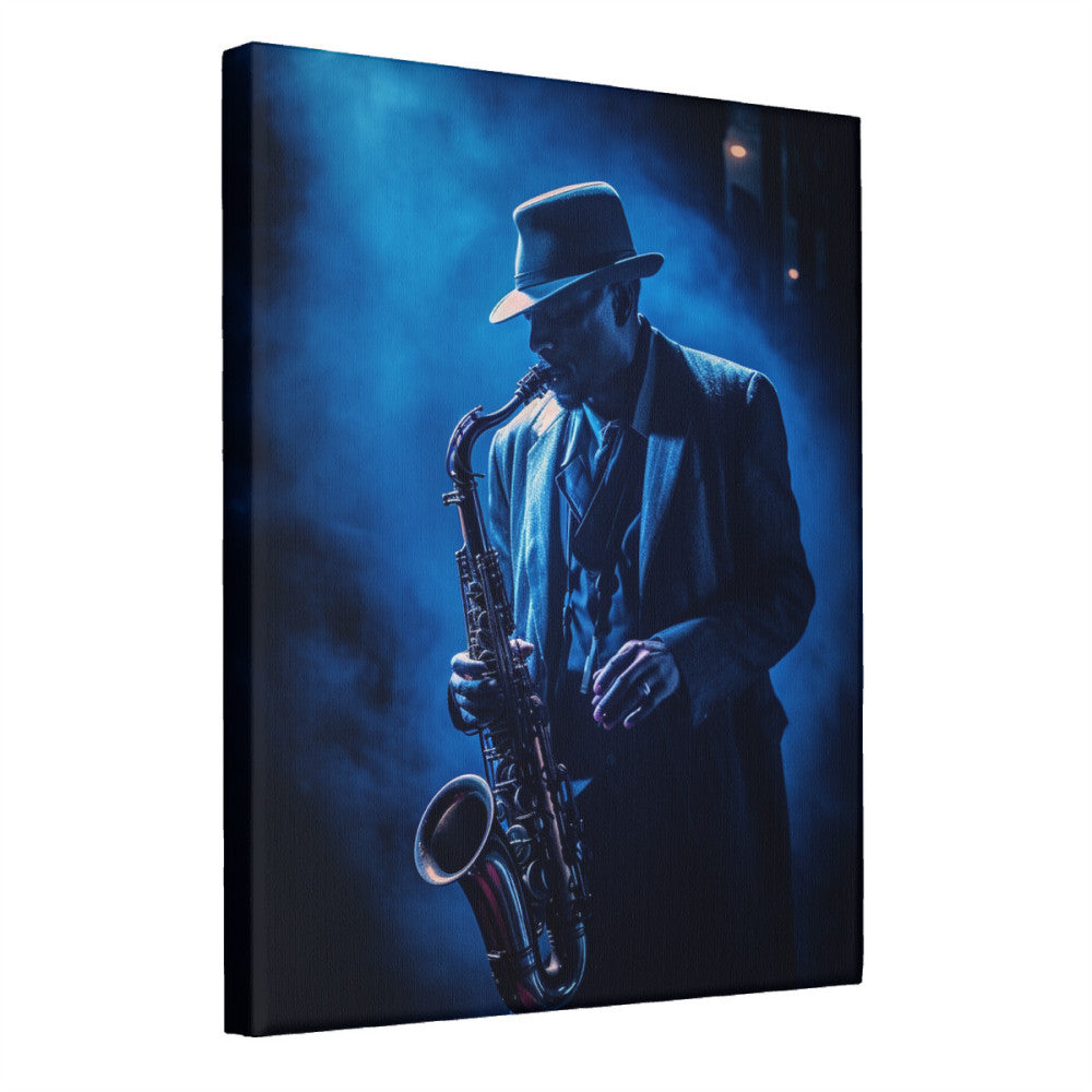 Blue Notes Swinging Jazz Soirée Wall Art