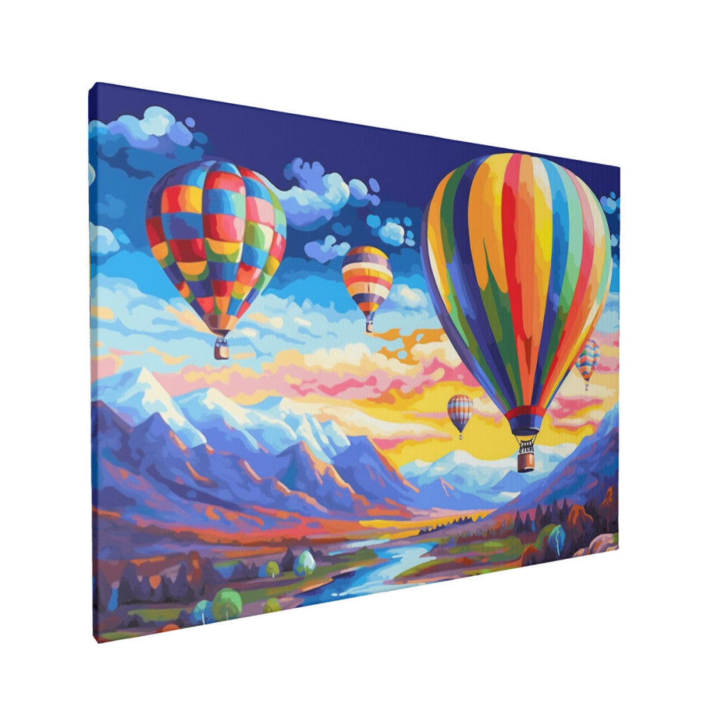 Hot Air Balloons in the Sky - Paint by Numbers