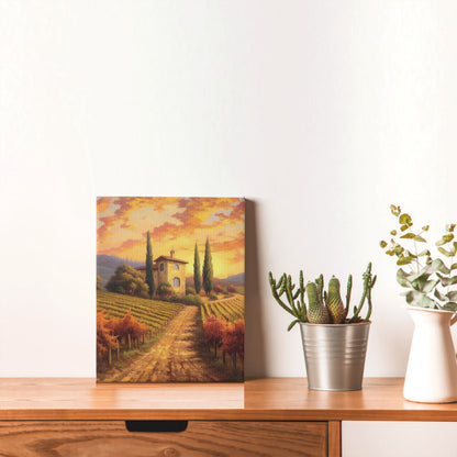 Tuscan Vines Sunset in the Vineyard Wall Art