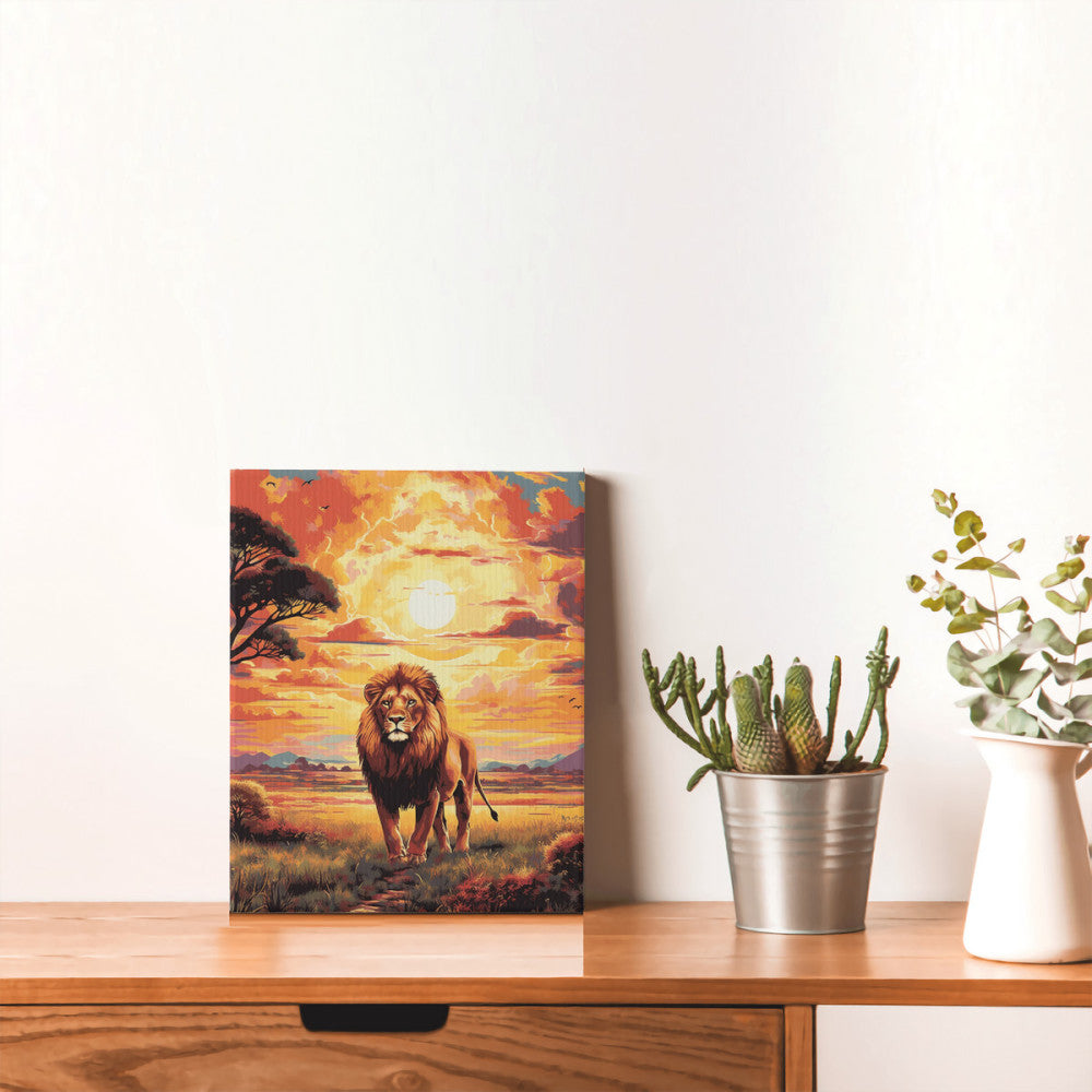 Safari Serenity Vintage Lion Hunt Wall Art