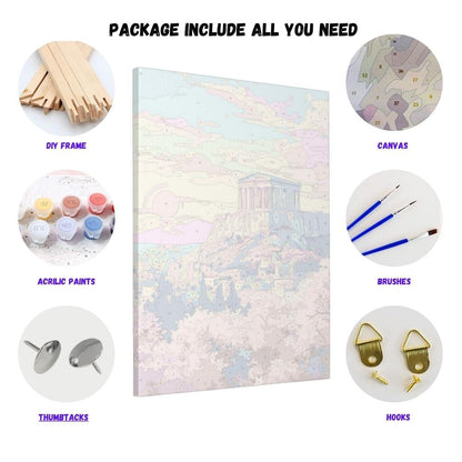 Ghibli-Inspired Enchanted Landscape - Paint by Numbers Kit