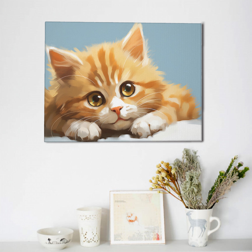 Orange Cat's Rest Wall Art