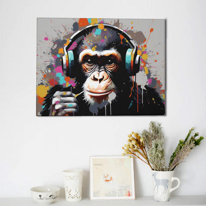 Musical Monkey Splash - Paint by Numbers