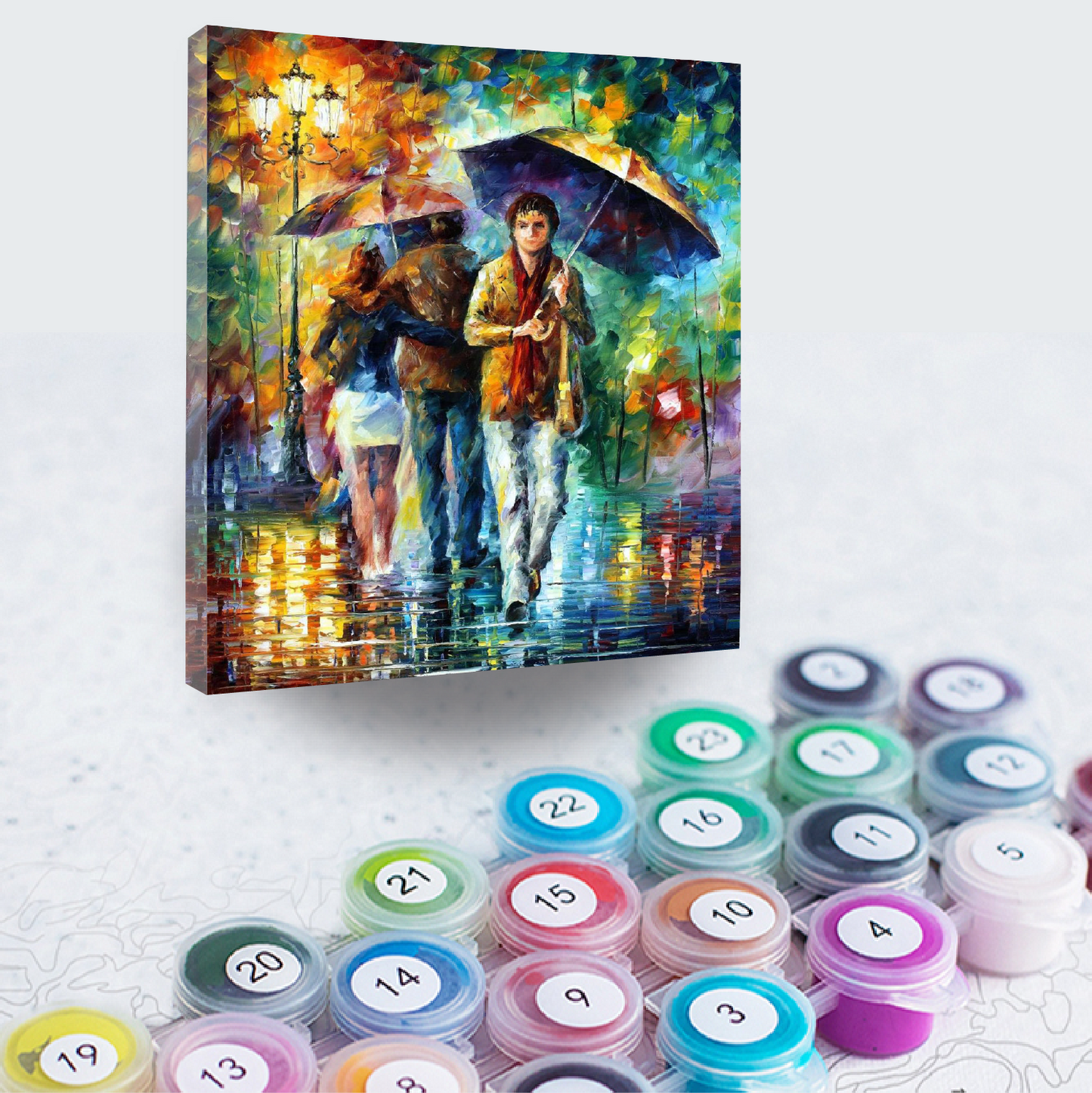 PEOPLE UNDER THE RAIN - Afremov - Paint By Numbers Kit
