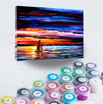 NIGHT SEA - Afremov -  Paint By Numbers Kit