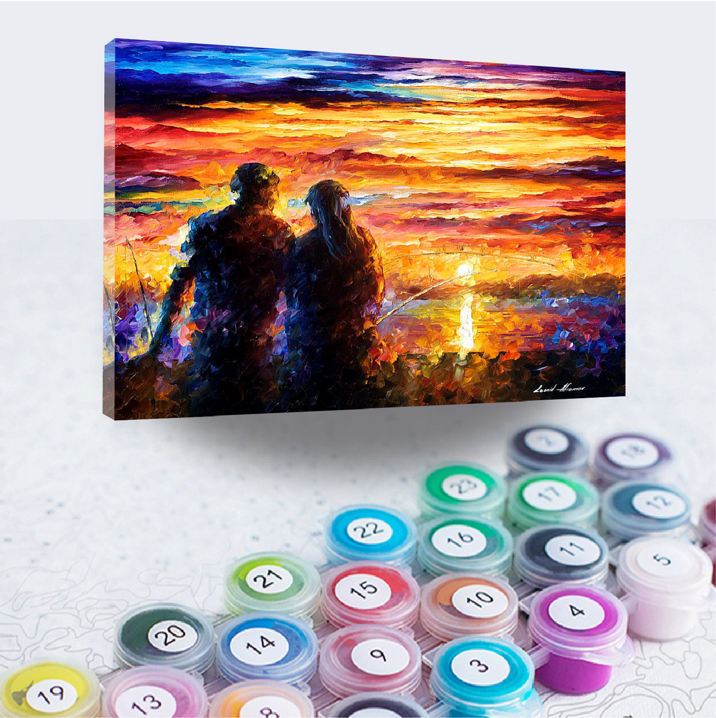 FISHING FOR TWO CR2 - Afremov - Paint By Numbers Kit