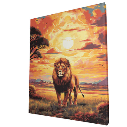 Safari Serenity Vintage Lion Hunt Wall Art