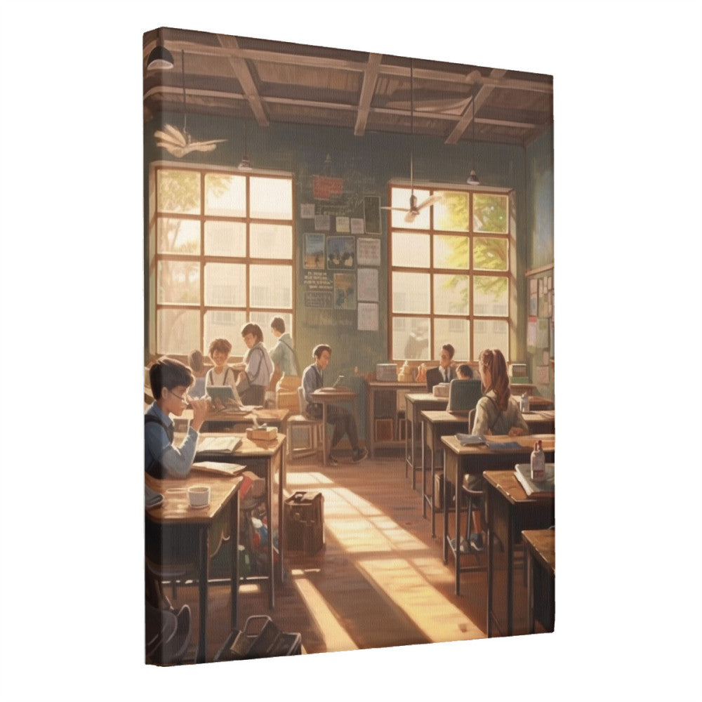 Nostalgic Lessons Retro Classroom Wall Art