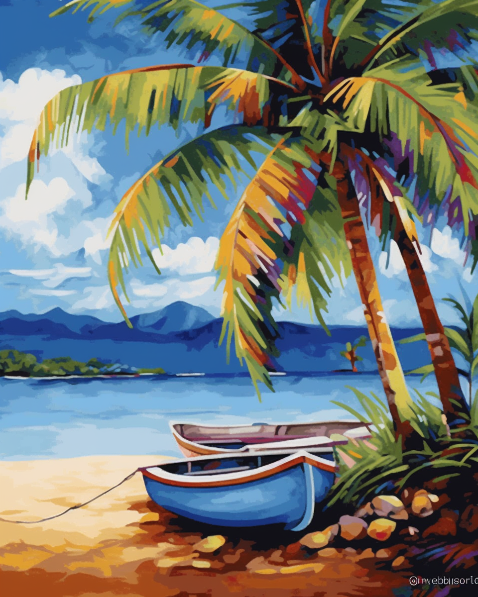 Beachside Boats - Paint by Numbers