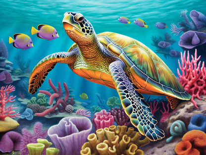 Turtle's Serene Journey - Diamond Painting Kit