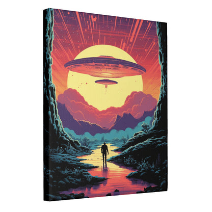 Cosmic Odyssey Retro Sci-Fi Adventure Wall Art