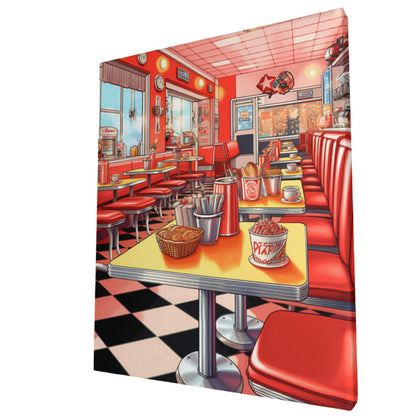 Diner Delight Retro Comic Feast Wall Art