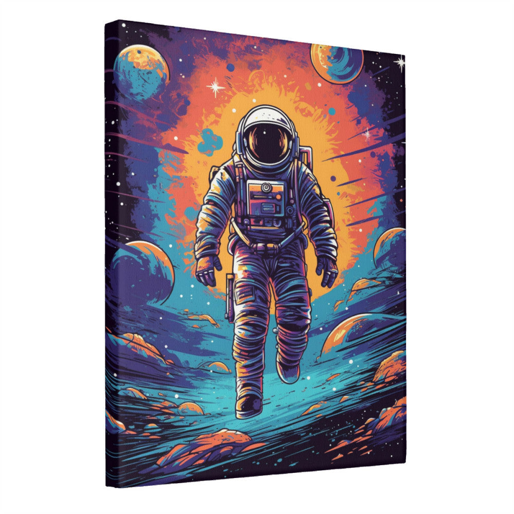 Stellar Voyage: Retro-Futuristic Space Adventure  Wall Art