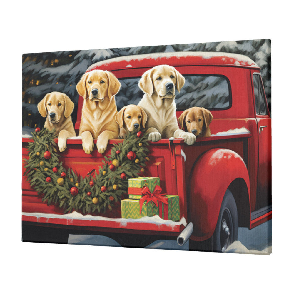Holiday Joy with Labradors - Paint by Numbers