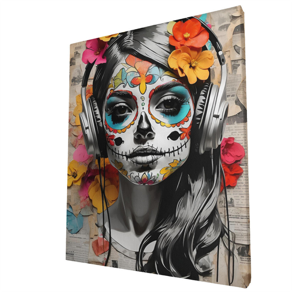 Pop Art Sugar Skull Symphony - Paint by Numbers