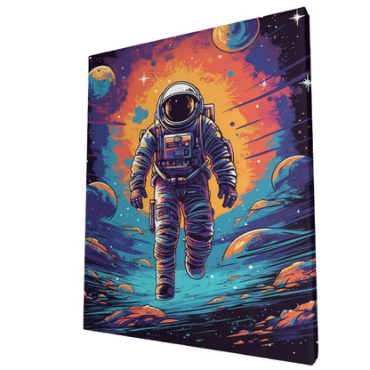 Stellar Voyage: Retro-Futuristic Space Adventure  Wall Art