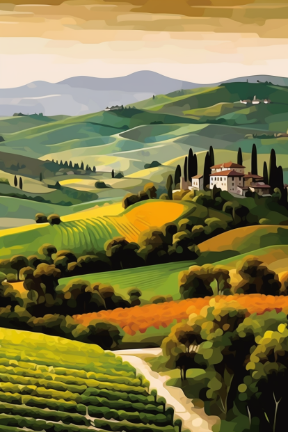 Italian Countryside Retreat- Paint by Numbers