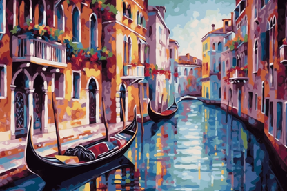 Venice's Romantic Canal - Paint by Numbers