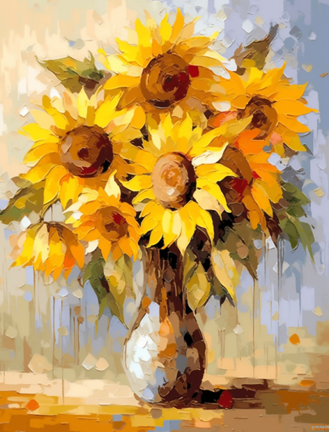 Sunflower Symphony - Paint by Numbers