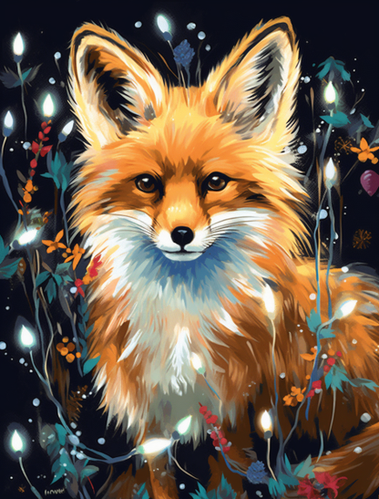 Festive Fox - Paint by Numbers