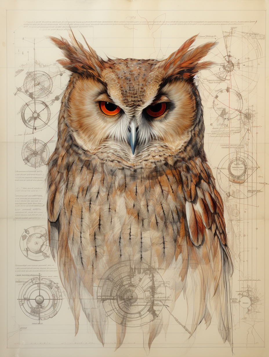 Durer's Legacy Owl Sketch from the 15th Century Wall Art