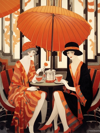 Glamour Café 1920s Parisian Delight Wall Art