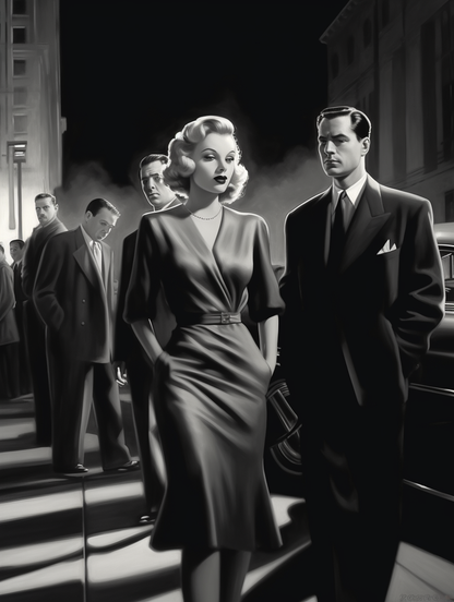 Starlit Glamour: Old Hollywood Premiere Wall Art