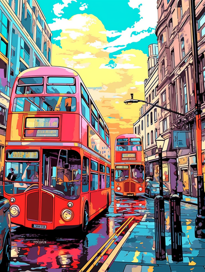 London Nostalgia Classic Cityscape of the Swinging '60s Wall Art