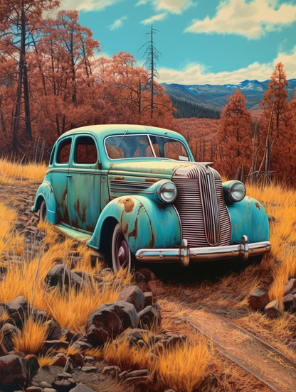 Retro Drive Countryside Cruise  Wall Art