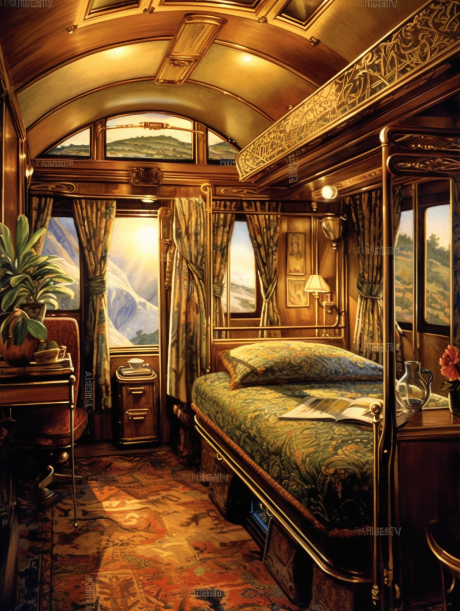 Orient Express Elegance Vintage Luxury Wall Art