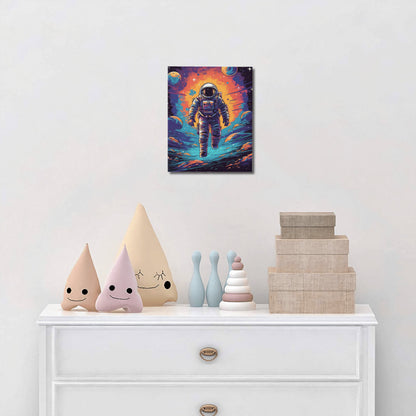 Stellar Voyage: Retro-Futuristic Space Adventure  Wall Art