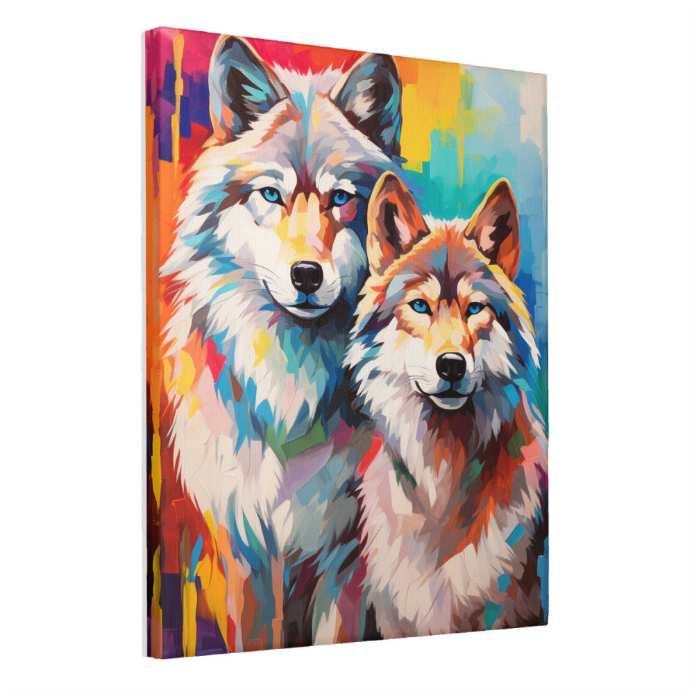 Twin Wolves  - Paint by Numbers