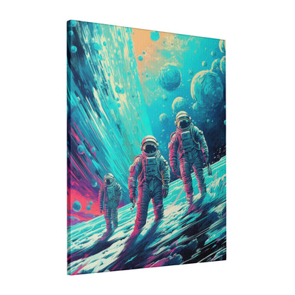 Cosmic Fusion Retro-Futuristic Space Exploration Wall Art