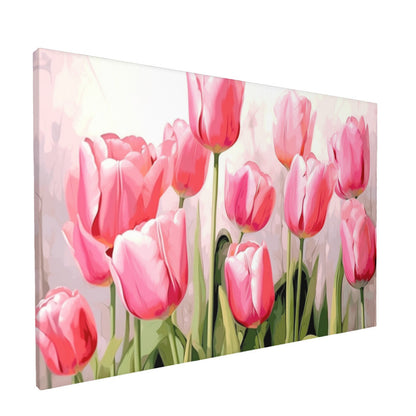 Pink Tulips in Bloom - Paint by Numbers