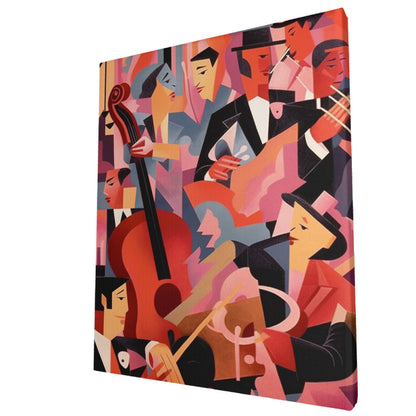 Swingin' Night Energetic Jazz Band in 1940s New York Wall Art