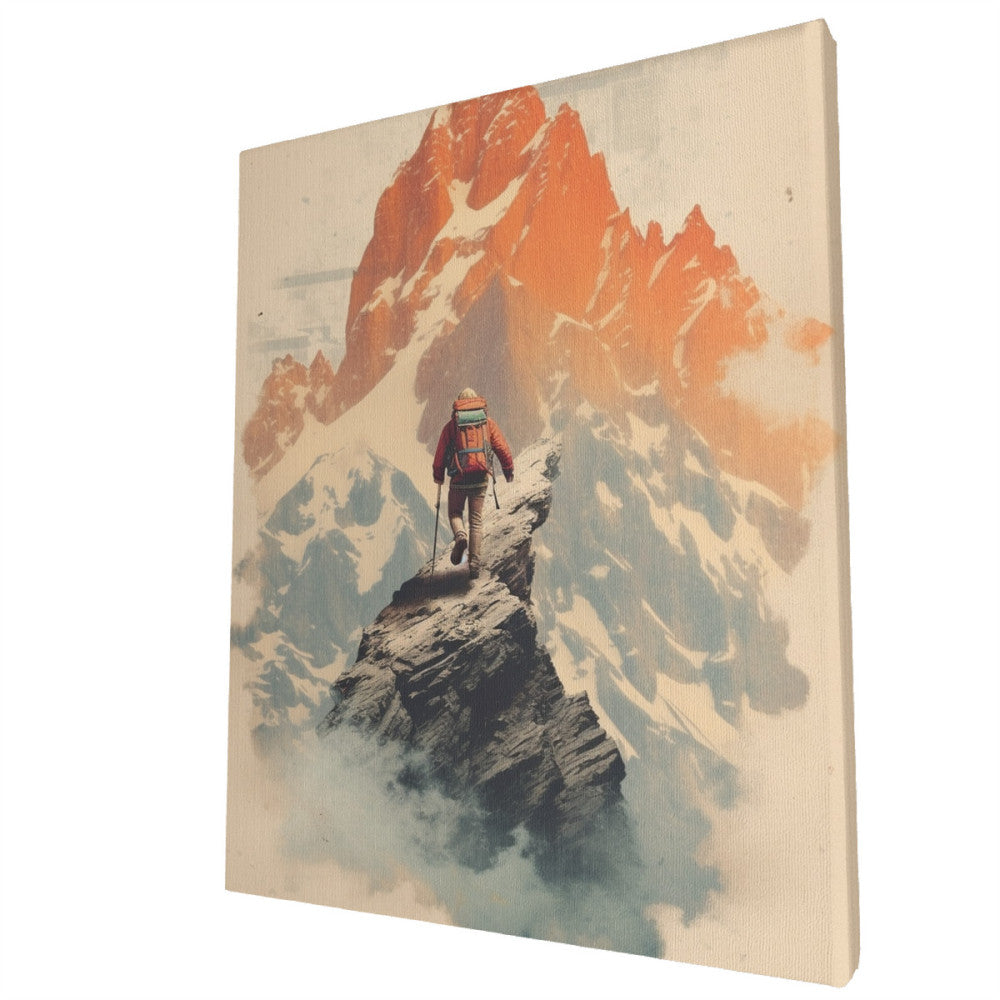 Summit Serenity Vintage Mountaineer Wall Art