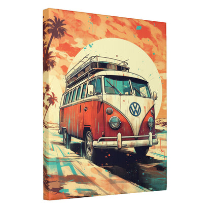 Sunset Shores and Woodies Old School Surf Bliss Wall Art