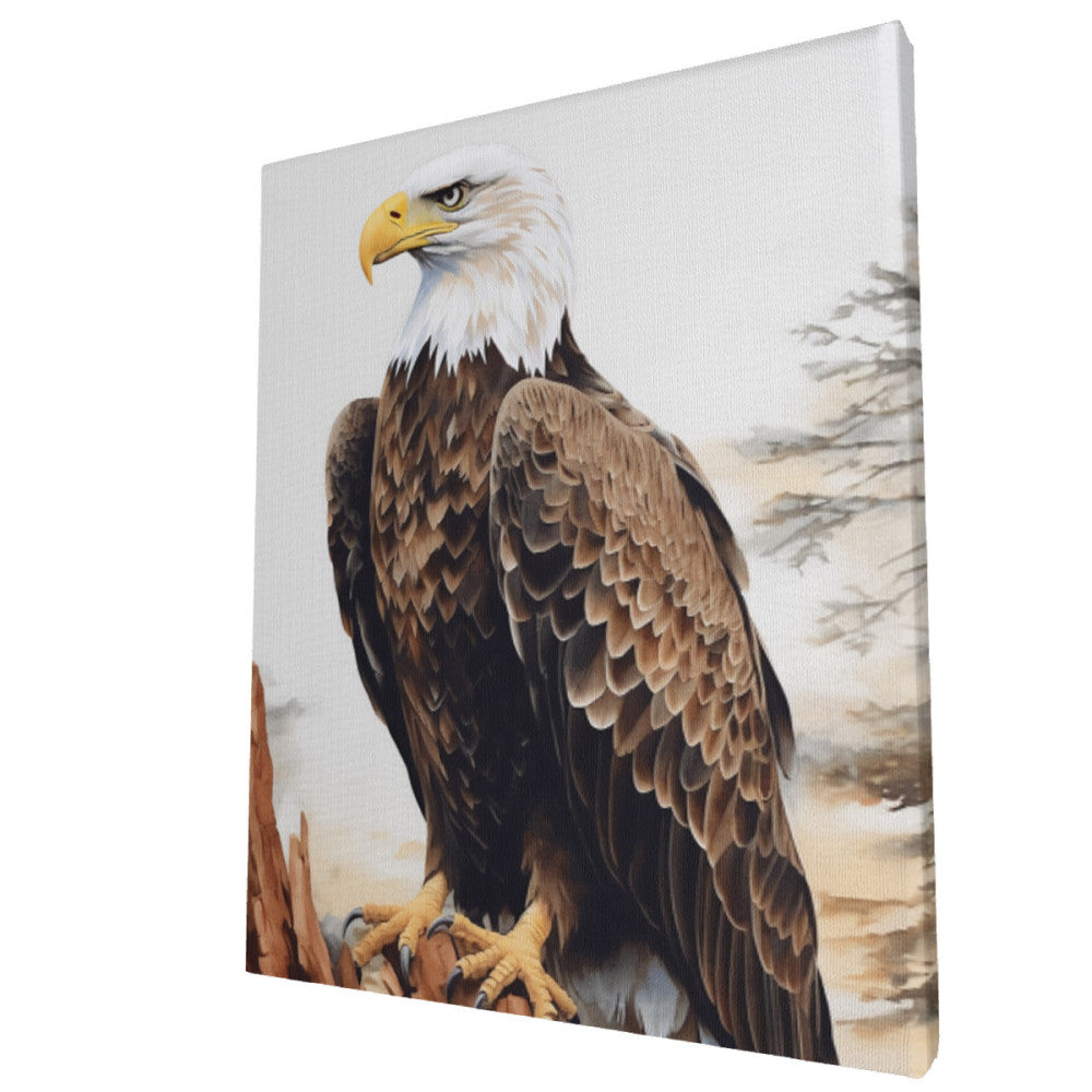 Bald Eagle Wood Art - Paint by Numbers