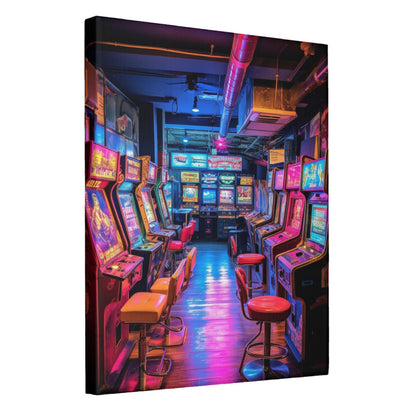 Arcade Nostalgia Neon Thrills  Wall Art