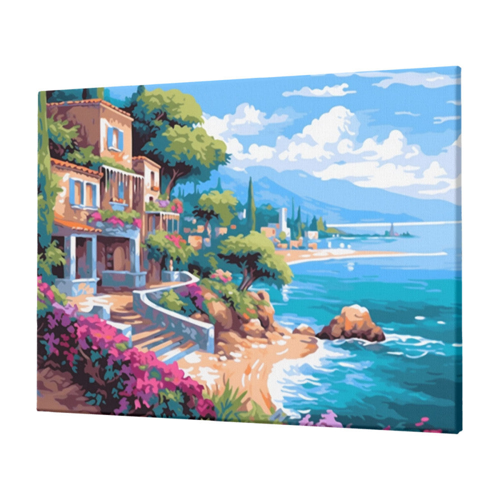 Mediterranean Coast Escape - Paint by Numbers