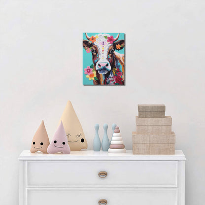 Whimsical Cow Canvases- Paint by Numbers