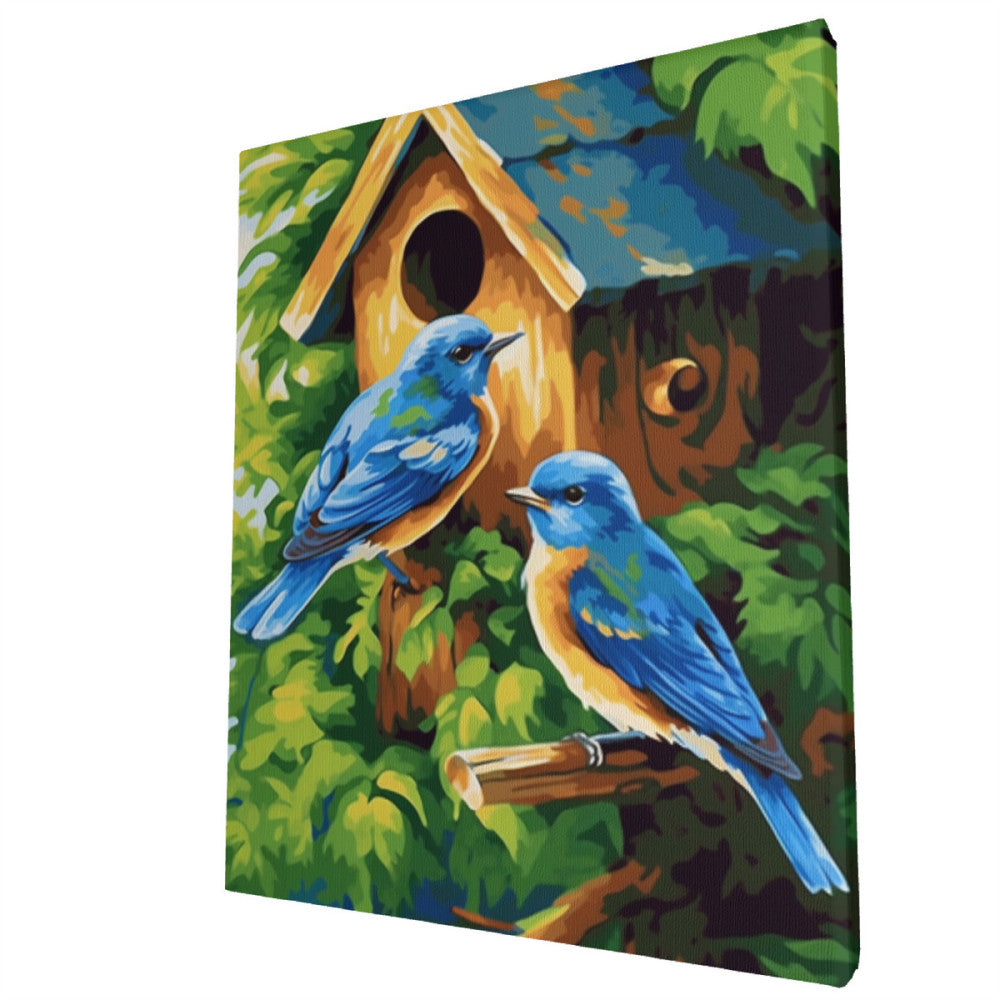 Blue Little Birds Wall Art