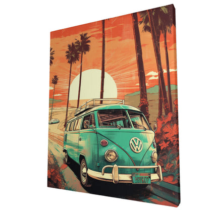 Surfside Reverie Woodies and Towering Waves Wall Art